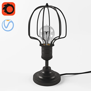 Sleek Deidalos Table Lamp 3D model image 1 