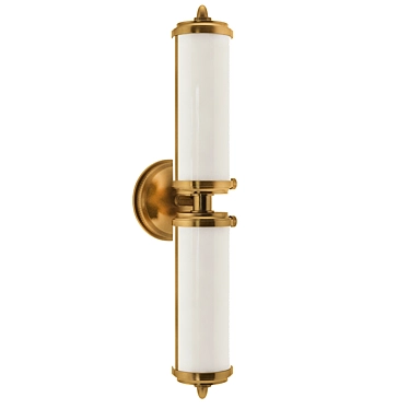 Thomas OBrien Merchant Antique Brass Bath Wall Light 3D model image 1 