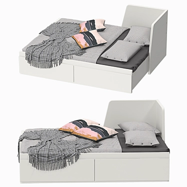 Ikea FLlekke Bed: Stylish and Versatile 3D model image 1 