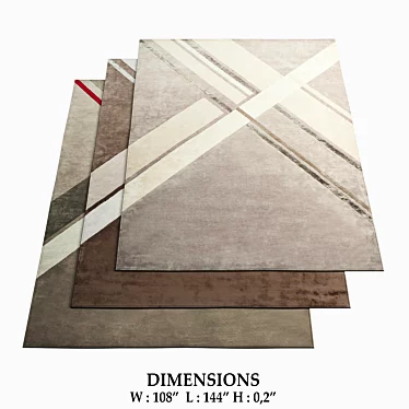 Stylish Rugs by DITRE ITALIA 3D model image 1 