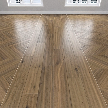 Parquet Oak: Herringbone, Linear & Chevron 3D model image 1 