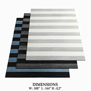 Fabula Living Iris Rugs - Stylish and Versatile 3D model image 1 