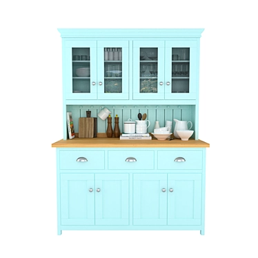 Modern Kitchen Cabinet Set 3D model image 1 