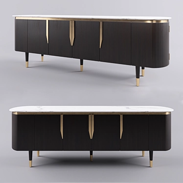 Elegant Cestino Sideboard by Dorya 3D model image 1 