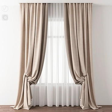 Versatile Curtain: Perfect for Any Room 3D model image 1 