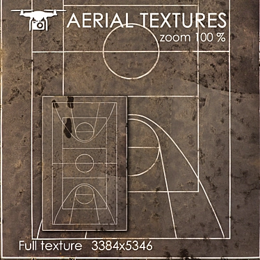 Aerial Sports Ground Texture 3D model image 1 