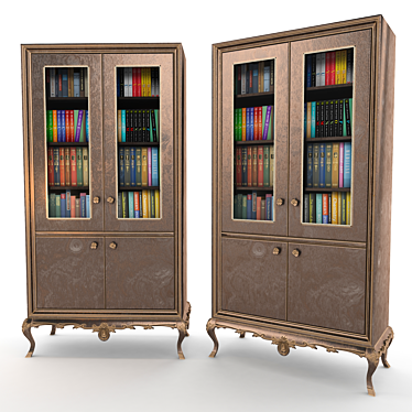 Venetian Bookchase - Elegant and Spacious Bookshelf 3D model image 1 