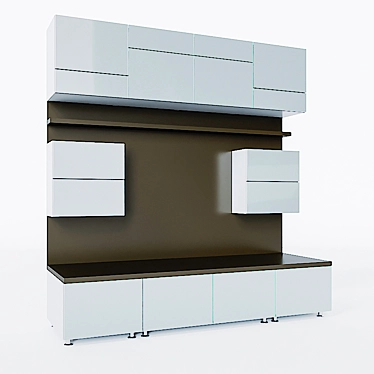 Modern TV Cabinet - Corona & Vray Versions - Textures Included 3D model image 1 
