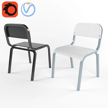 Elegant Chair with PBR Finish 3D model image 1 