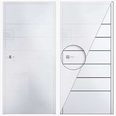 Classen Linea B Model 2.7: White Lacquered Door 3D model image 1 