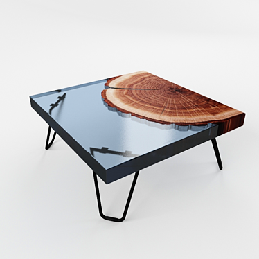 Elegant Resin Trunk Table 3D model image 1 