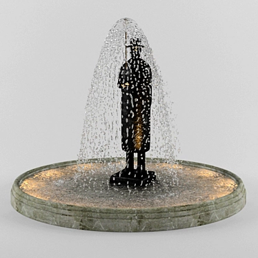 Watery Umbrella Man Fountain 3D model image 1 