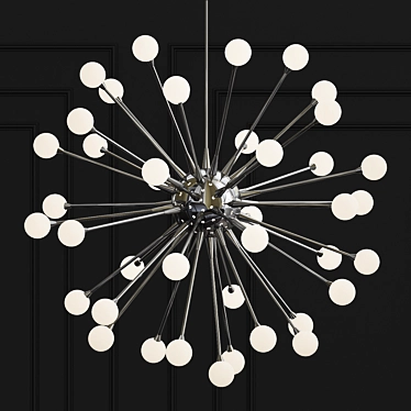 Modern Gold Chandelier: Impulse Collection 3D model image 1 