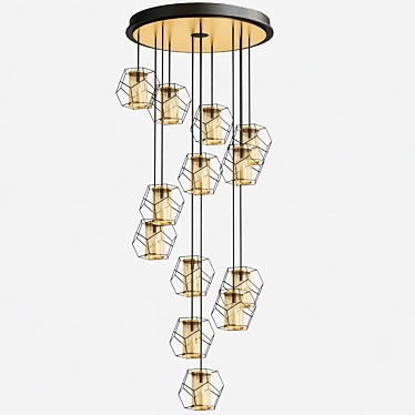 Bettino Multi Light Pendant: Stylish and Versatile 3D model image 1 