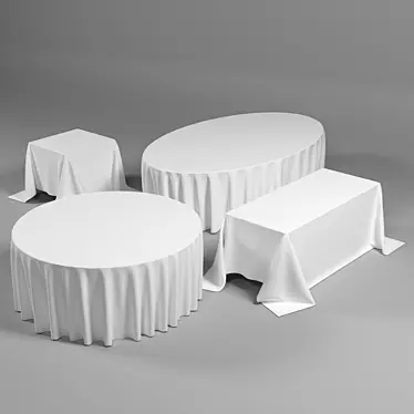 Versatile Floor Tablecloths - 4 Forms 3D model image 1 