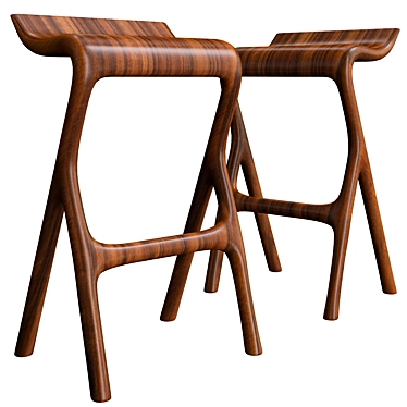 Umthi Barstool: Elegant and Comfortable Seating Solution 3D model image 1 