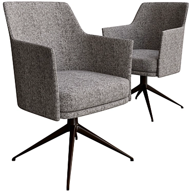 Elegant and Comfortable: Poliform Stanford Bridge Chair 3D model image 1 