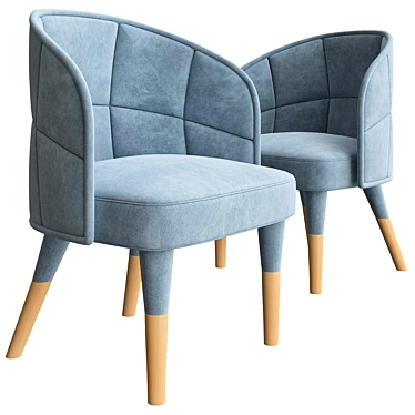 Elegant Emma Lounge Chair 3D model image 1 