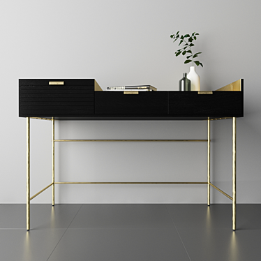 Vintage-inspired JAGGER Desk: Functional Elegance 3D model image 1 