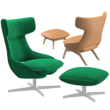 Modern Kalm Armchair: Realistic Model 3D model image 1 
