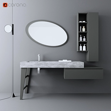 Legnobagno Freedom F24 Wash Basin 3D model image 1 