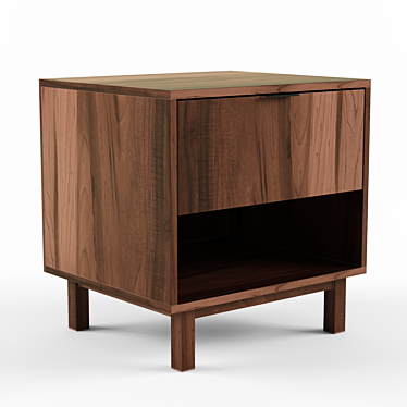 Modern Walnut Belmont End Table 3D model image 1 