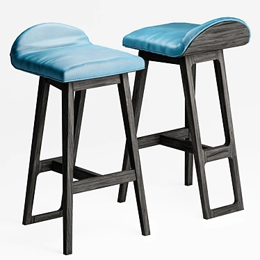 Elegant Nancy Barstool: Stylish Design & Superior Comfort 3D model image 1 