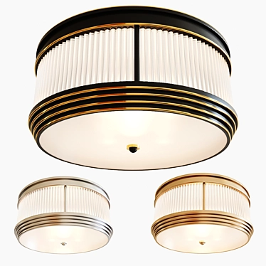 Elegant Eichholtz Rousseau Ceiling Lamp 3D model image 1 