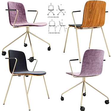Elegant Martela Sola Chairs 3D model image 1 