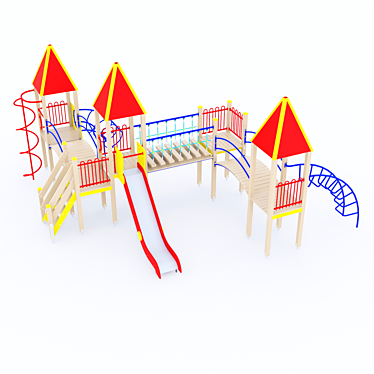 Xyl 5102 Children's Game Complex: Fun and Safe Play 3D model image 1 