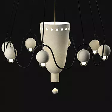 Air Form Ceramic Pendant Lamp 3D model image 1 