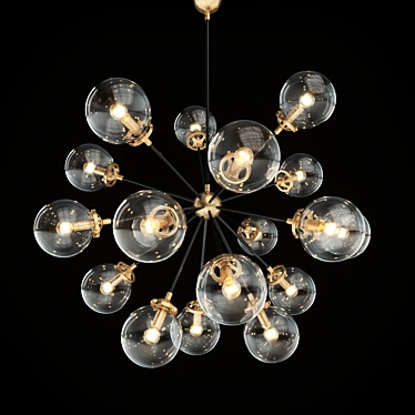 RH Bistro Globe Burst Chandelier 3D model image 1 