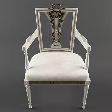 Elegant Vintage Dining Chair 3D model image 1 