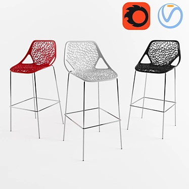 Caprice Bar Stool - Stylish and Versatile 3D model image 1 