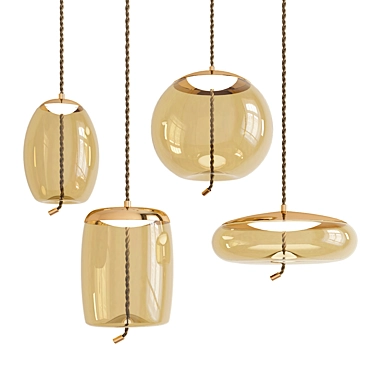 Elegant Knot Pendant Light 3D model image 1 