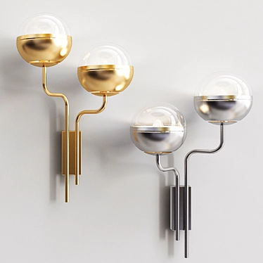 Title: Sleek Niku Wall Light 3D model image 1 