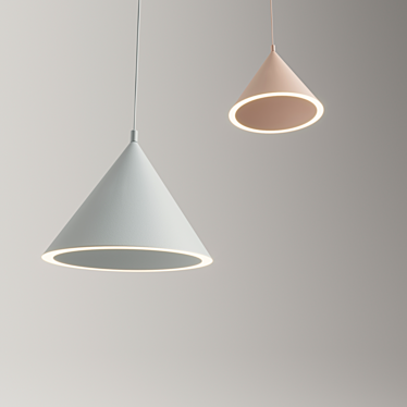 Sleek Annular Pendant Light 3D model image 1 