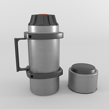 Sleek Low Poly Thermos 3D model image 1 