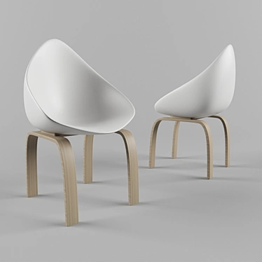 Minimalist Style Chair 3D model image 1 