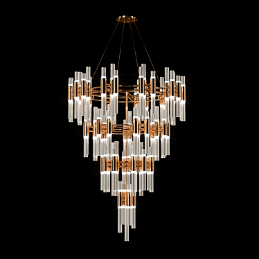 Luxurious Waterfall Chandelier for Elegant Ambiance 3D model image 1 