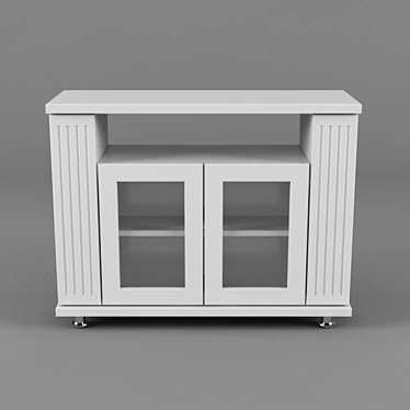 Modern MDF TV Stand - 770 x 1000 x 350mm 3D model image 1 