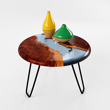 Elegant Resin Trunk Table 3D model image 1 