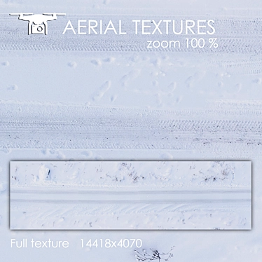 Winter Road Aerial Texture 3D model image 1 