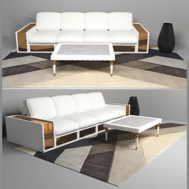 Miami Lux: Classic Modern Sofa 3D model image 1 