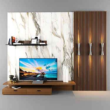 Sleek Smart TV: Ready for Your Visualizations. 3D model image 1 