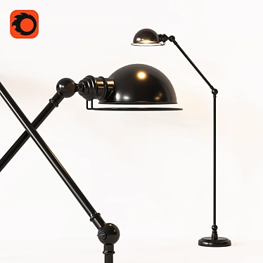 Elegant Academy Floor Lamp 3D model image 1 