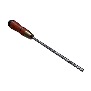 Round Rattail Wood Course Cut Rasp 3D model image 1 