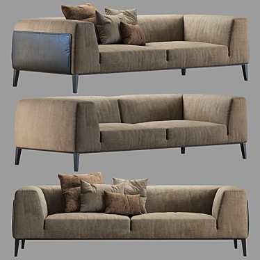 Refined Modern Sofa: Metropolitan 3D model image 1 