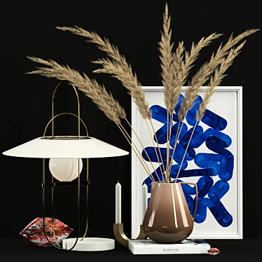 Elegant Setareh Lamp and Decor 3D model image 1 