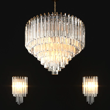 Ethereal Glow - Whiteness Odeon Chandelier 3D model image 1 